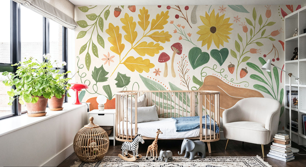 Mod Harvest Mural Wallpaper - room preview 06