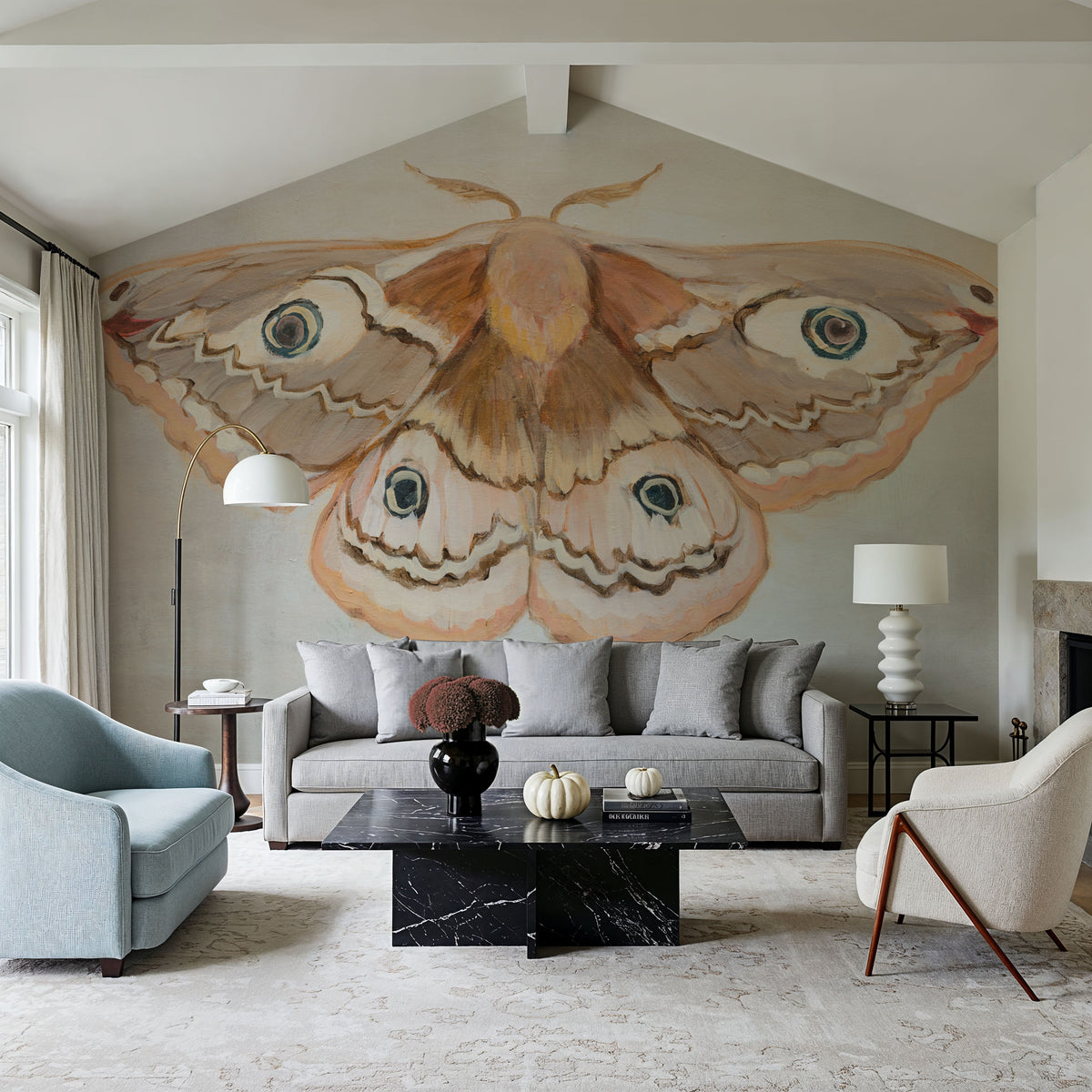 Forest Moth II Mural Wallpaper - room preview 06
