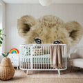 Peekaboo Baby Lion Mural Wallpaper - room preview 06