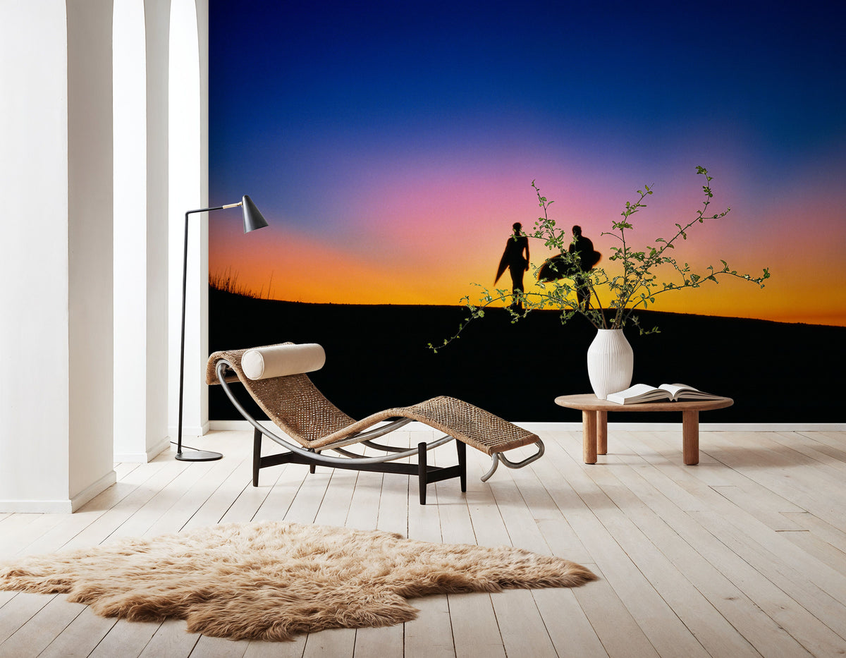 Sunset Surfers Mural Wallpaper - room preview 06