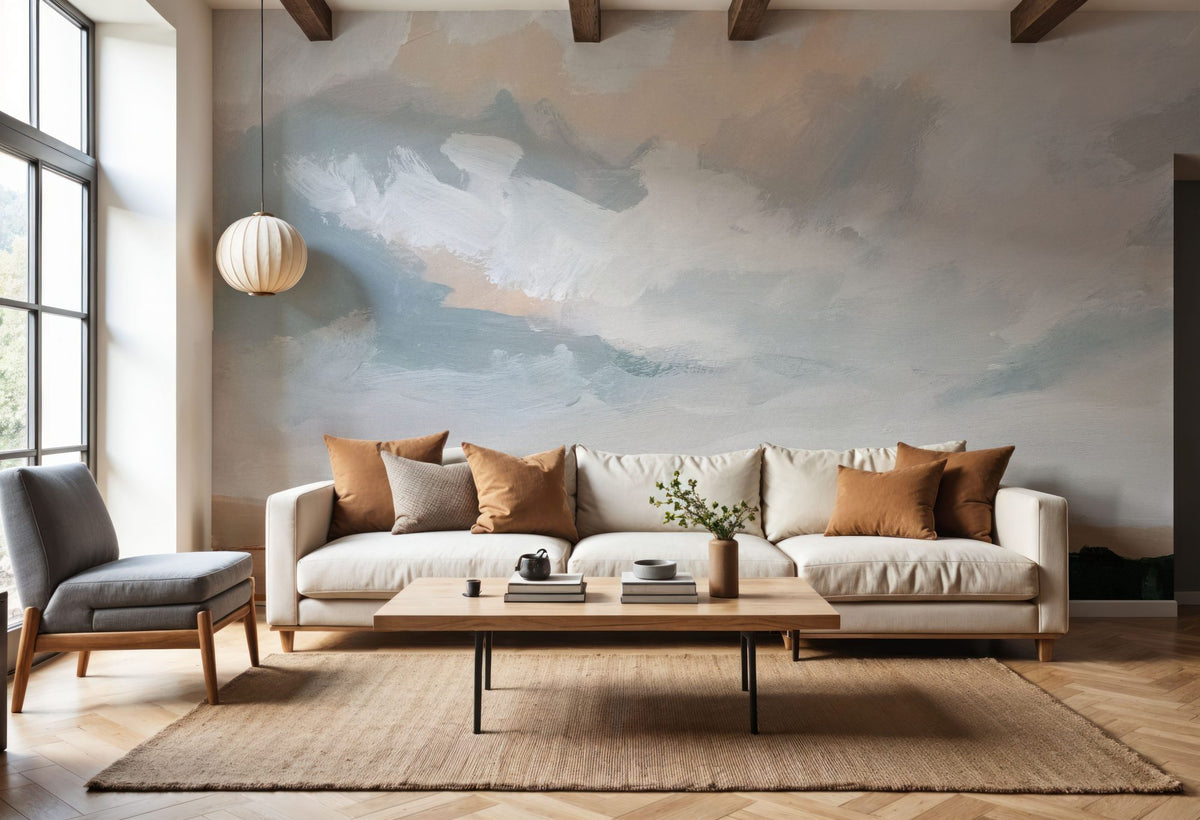 Treeline Horizon Mural Wallpaper - room preview 06