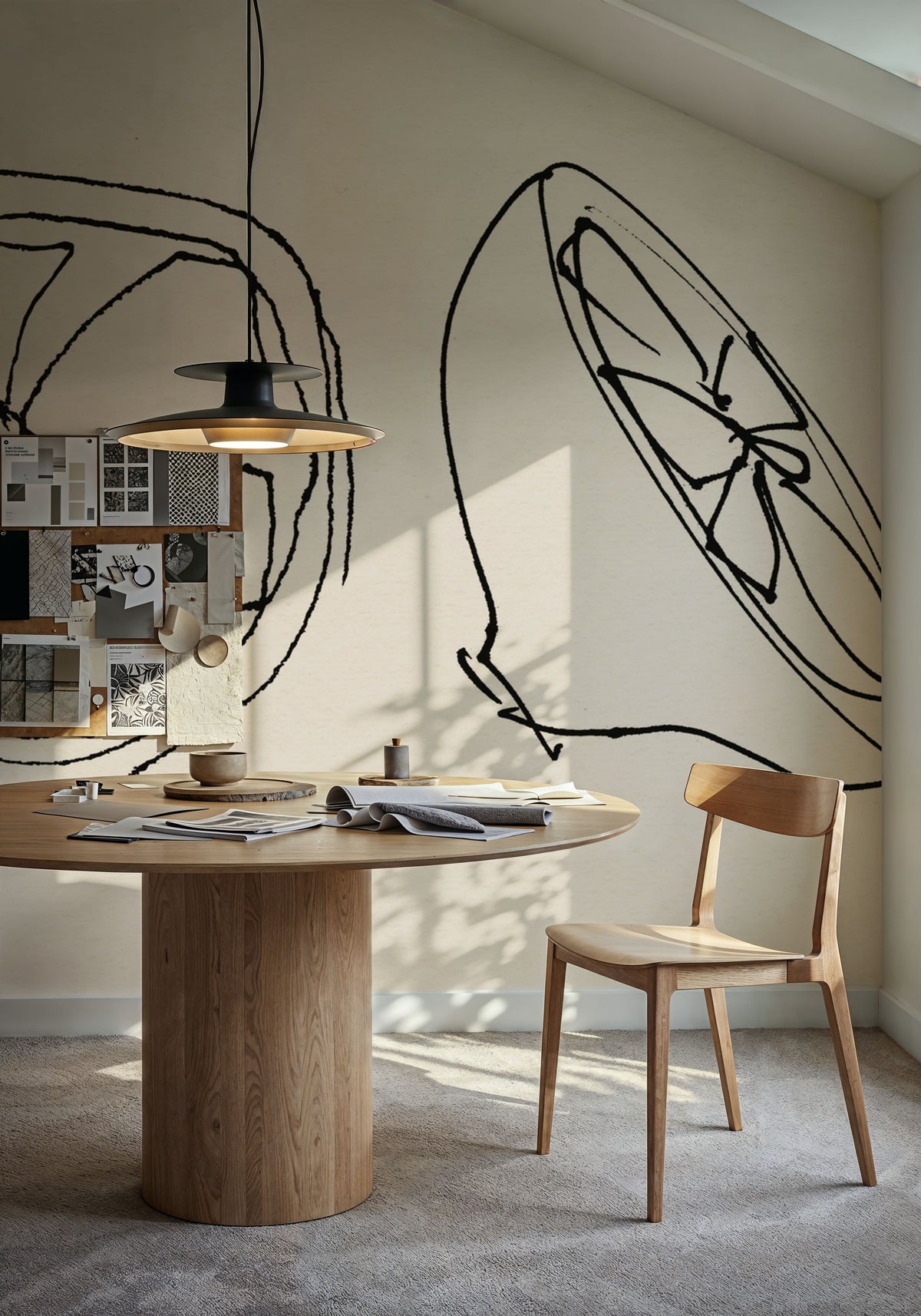 Line Lemons Mural Wallpaper - room preview 06