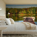 Autumn Lakewalk Mural Wallpaper - room preview 06