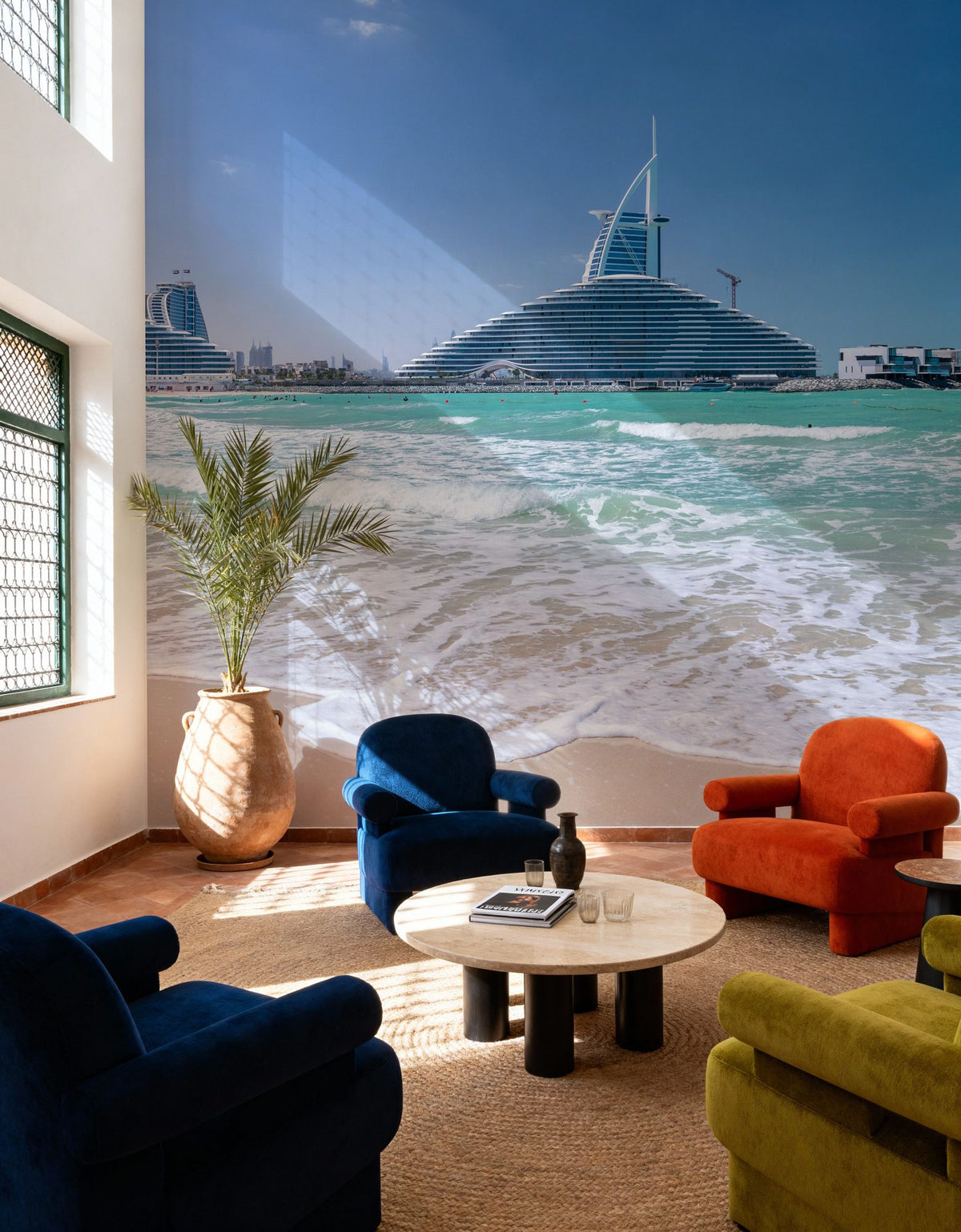 Turquoise Shore Mural Wallpaper - room preview 06