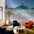 Turquoise Shore Mural Wallpaper - room preview 06