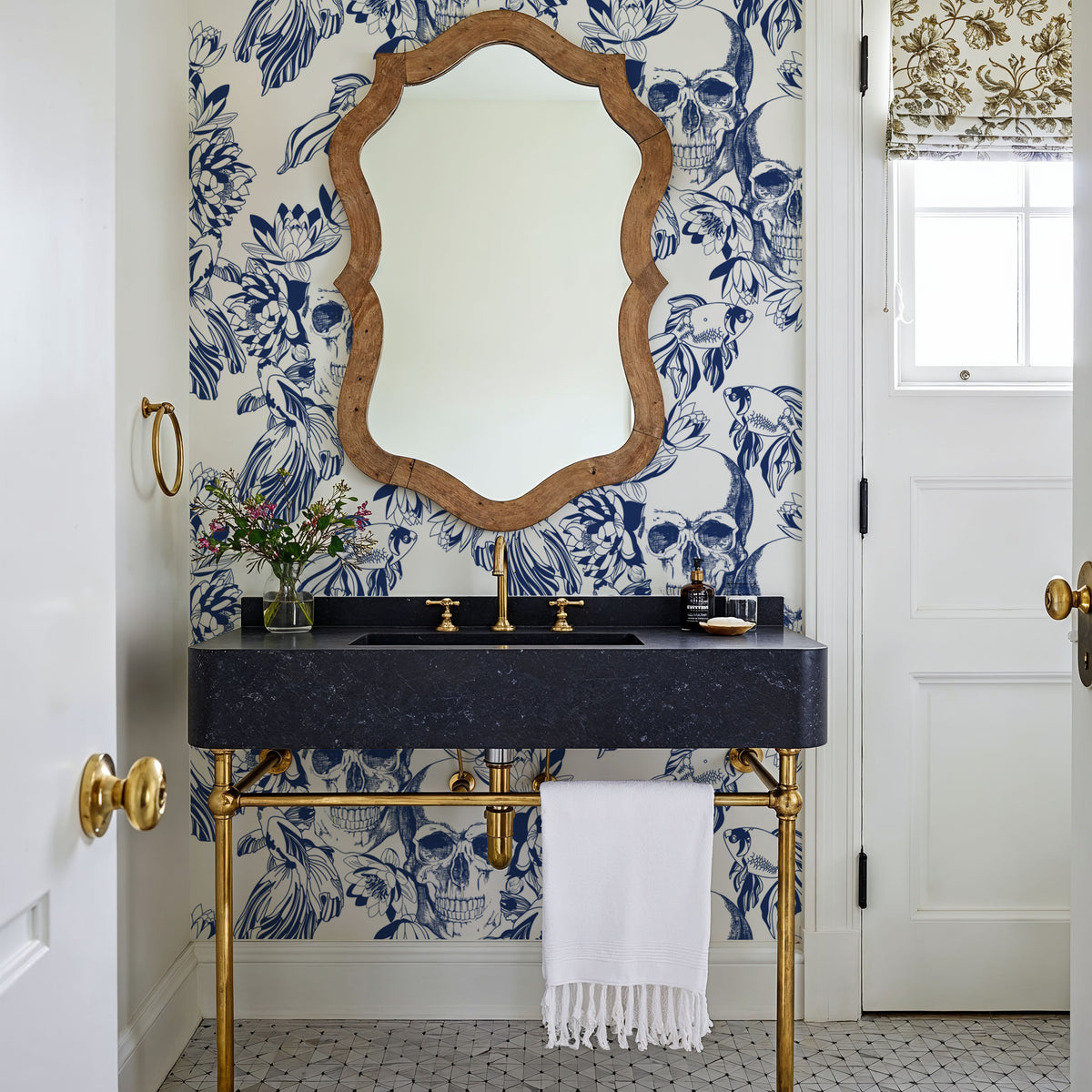 Skulls and Fish Mural Wallpaper - room preview 06