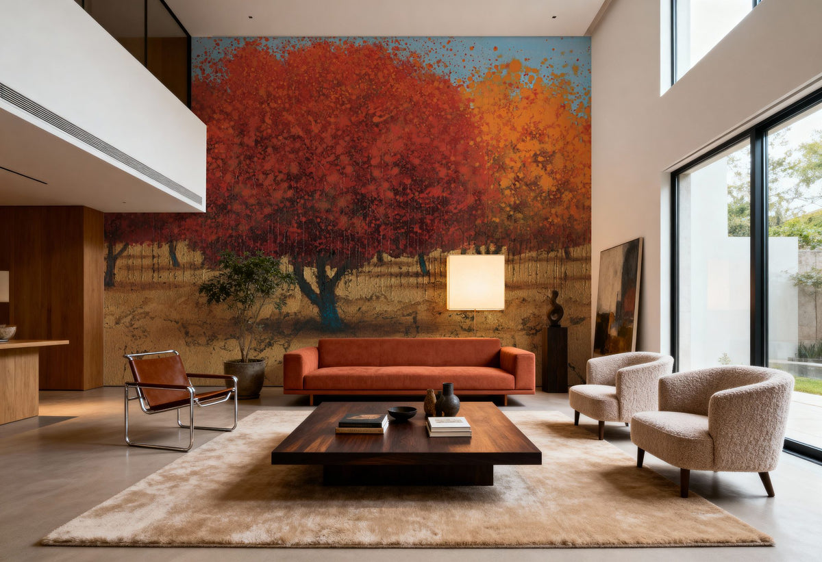 Orange Trees II Mural Wallpaper - room preview 06