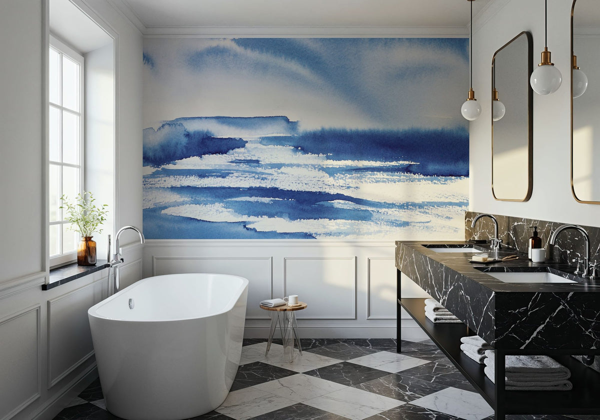 Ocean Blue Pt.1 Mural Wallpaper - room preview 06