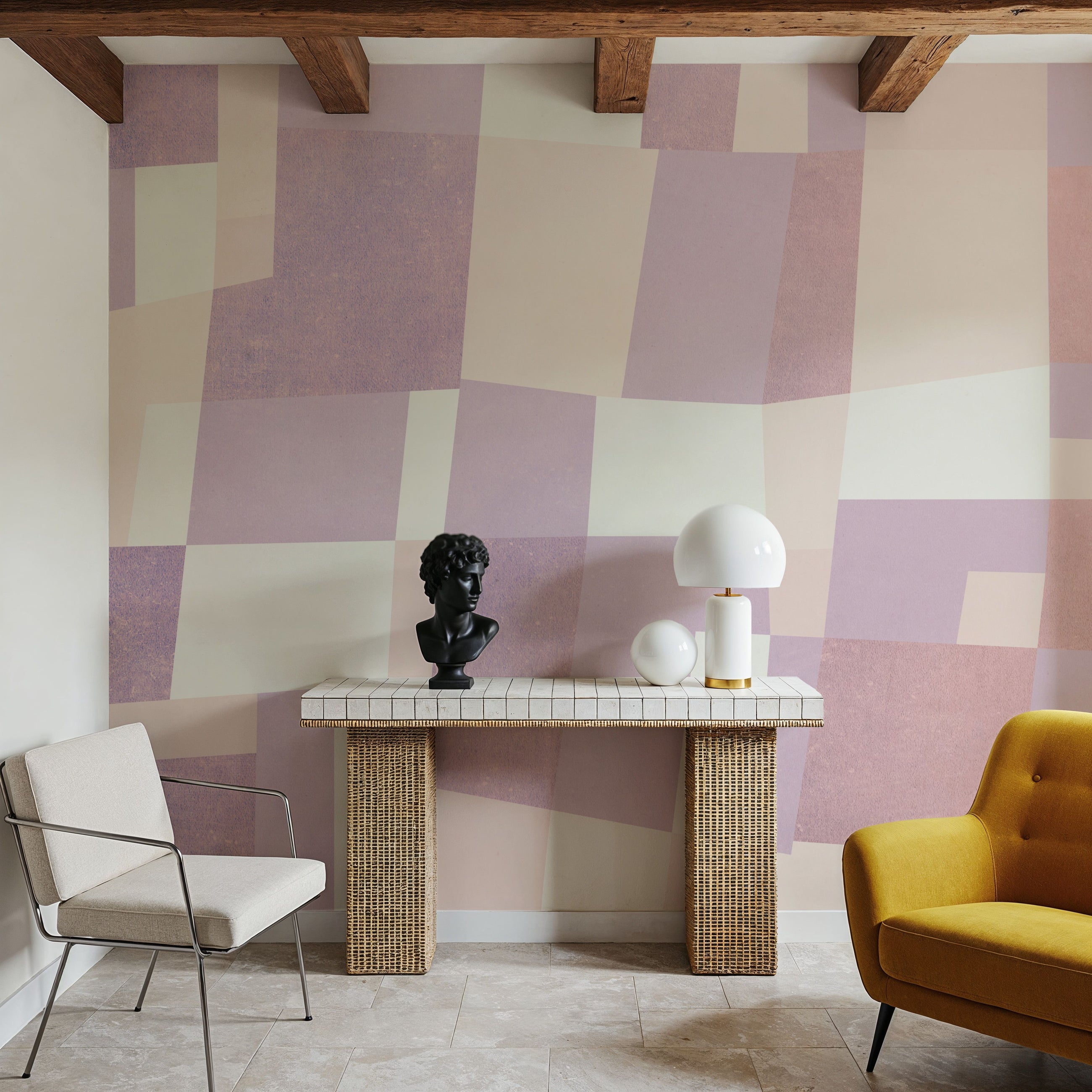 Abstract Fields, Smoothie Berries Mural Wallpaper