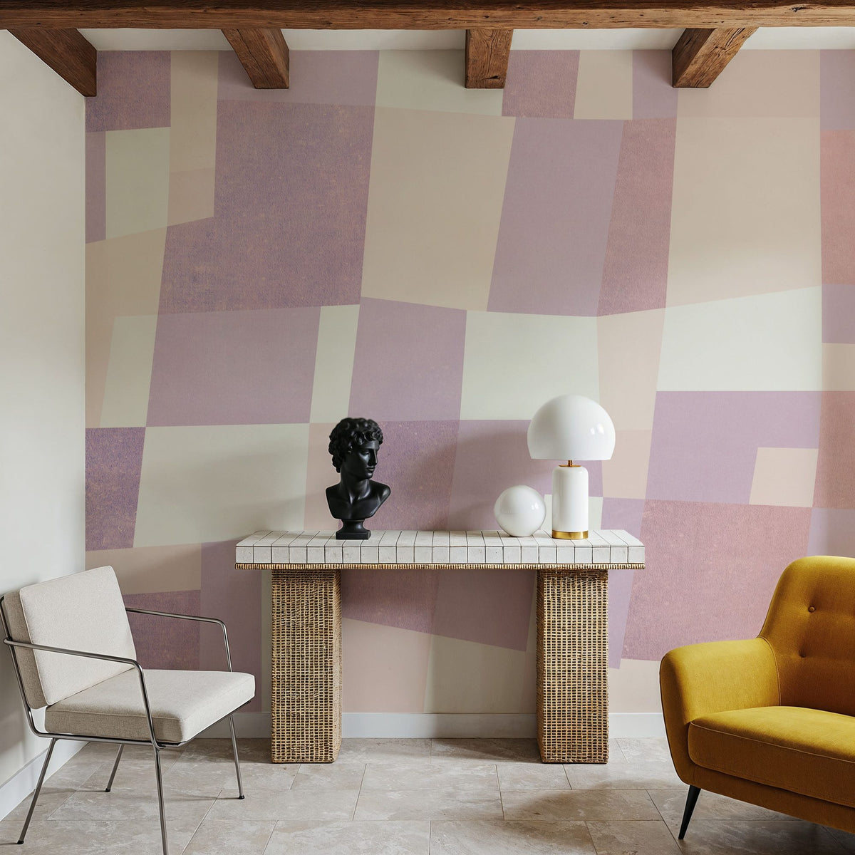 Abstract Fields, Smoothie Berries Mural Wallpaper - room preview 06