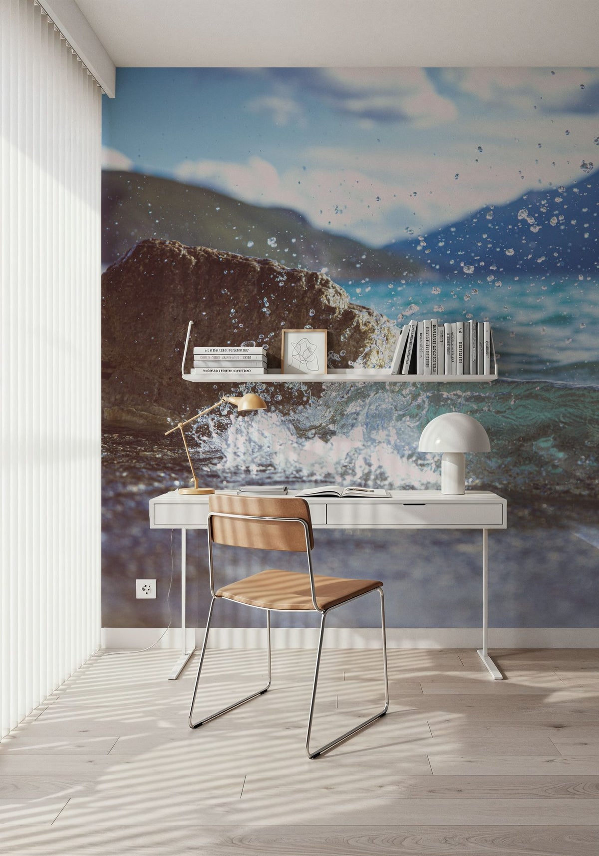 Glacial Lake Summer Mural Wallpaper - room preview 06