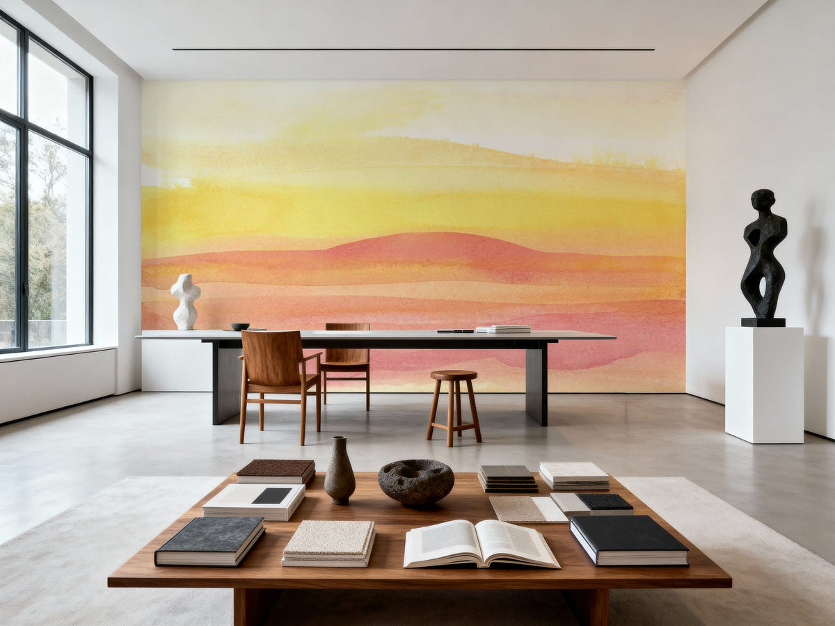 Pink Sunrise I Mural Wallpaper - room preview 06