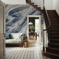 Scribble Flow, Ocean Mural Wallpaper - room preview 06