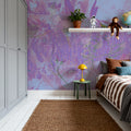 Dream Lupine, Washed Periwinkle Mural Wallpaper - room preview 06