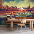Baroque Riverfront Mural Wallpaper - room preview 06