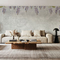 Welcome to Our Theatre, Gray Mural Wallpaper - room preview 06