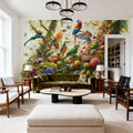 Jungle Symphony in Vivid Hues Mural Wallpaper - room preview 06