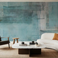 Texture Fields Teal Mural Wallpaper - room preview 06