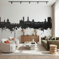 Toulouse France Skyline Black & White Mural Wallpaper - room preview 06