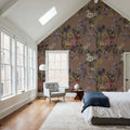 Floral Gaze, Peach Mocha Mural Wallpaper - room preview 06