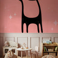 Retro Cat, Pink Mural Wallpaper - room preview 06