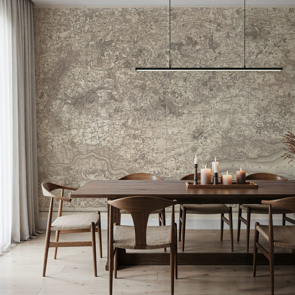 Along the River Thames Mural Wallpaper - room preview 06
