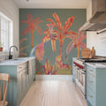 Colorful Jungle, Seafoam Mural Wallpaper - room preview 06