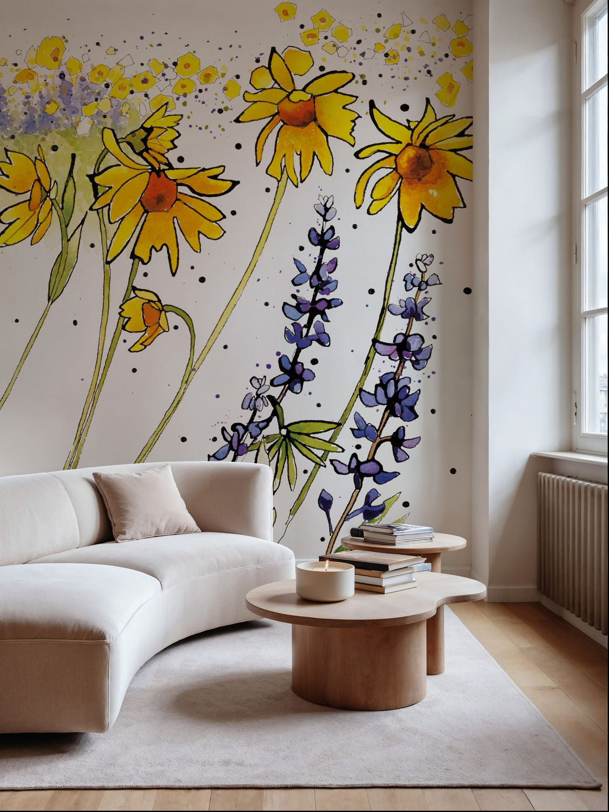 Wild Wild Lupine Mural Wallpaper - room preview 06