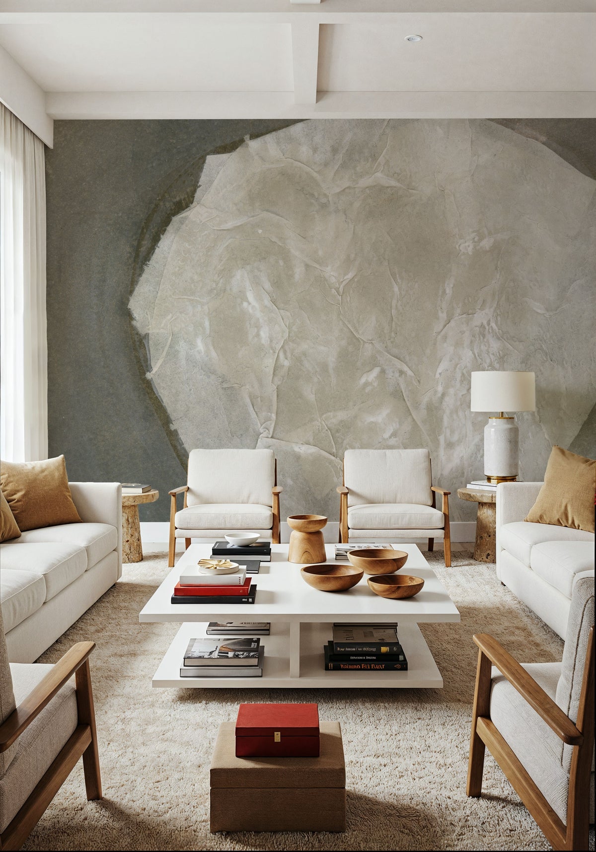 Wabi Sabi Circle Mural Wallpaper - room preview 06