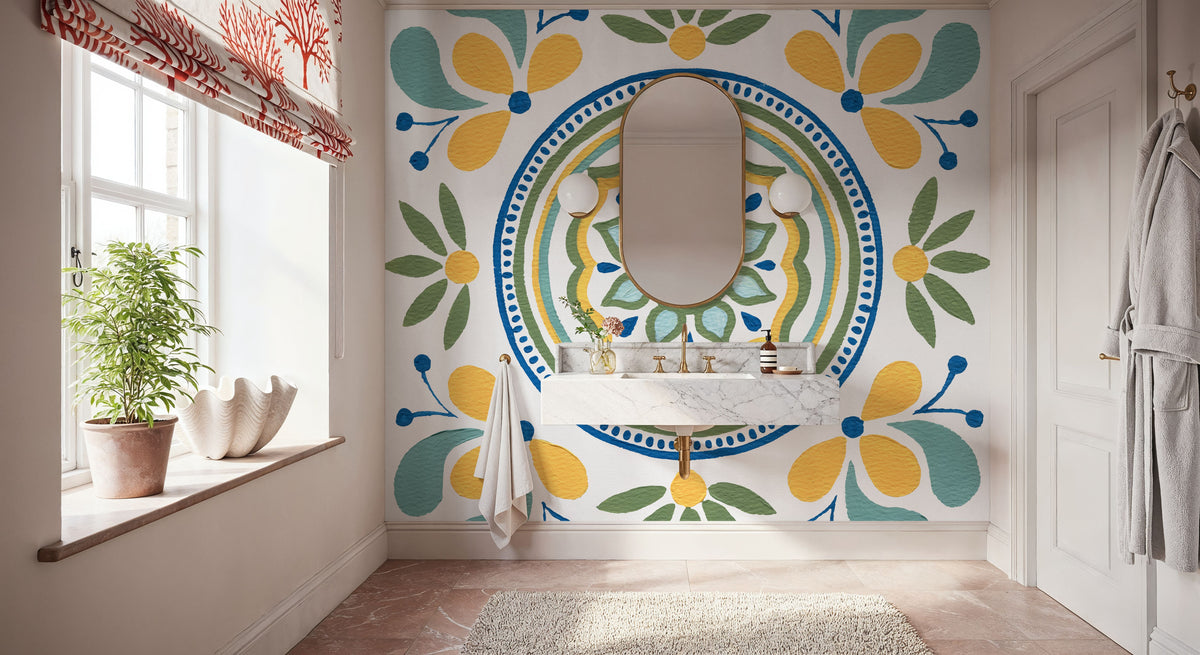Tex Mex Mandala Tile IV Mural Wallpaper - room preview 06