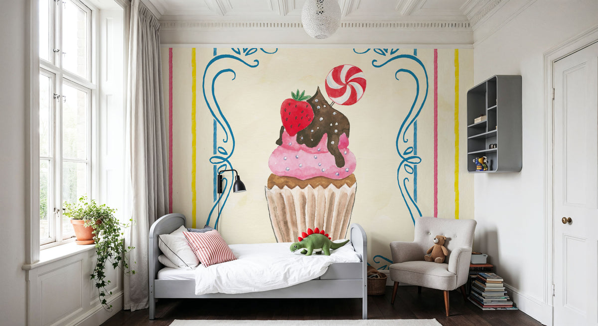 Sweet Life on Stripes III Mural Wallpaper - room preview 06