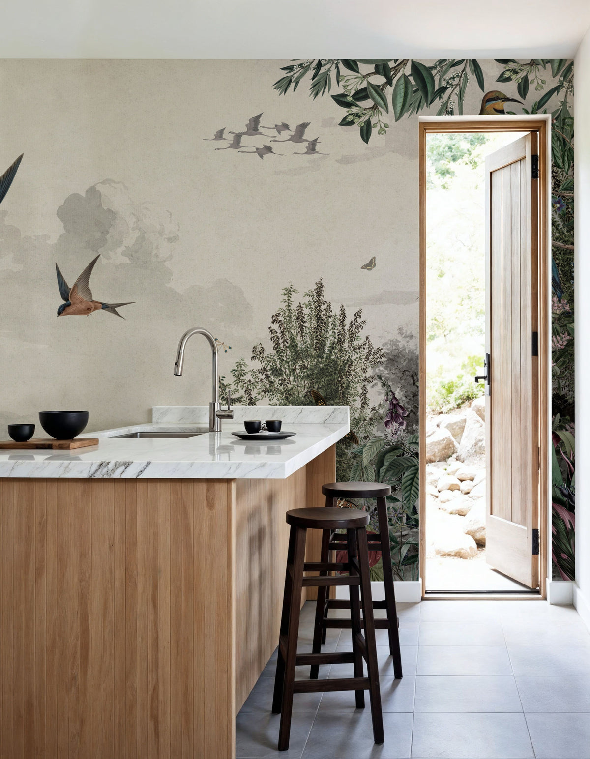 Forest Slope Mural Wallpaper - room preview 06