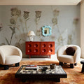 Wild Flowers I Clean Mural Wallpaper - room preview 06