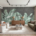 Metallic Leaves Mural Wallpaper - room preview 06