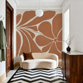 Blooming Joy I Terracotta Mural Wallpaper - room preview 06