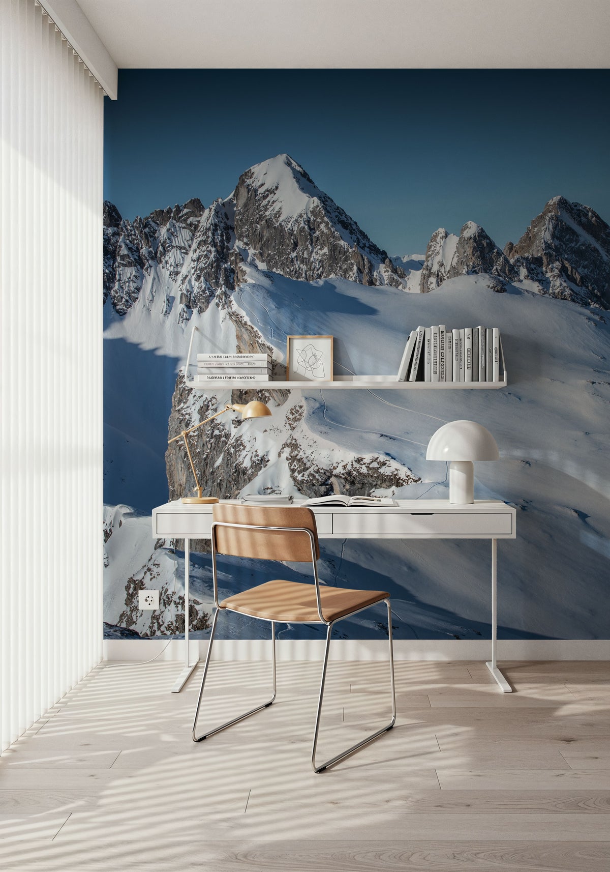 Skiing Hasenfluh Mural Wallpaper - room preview 06