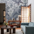 Dahlia Days, Ice Blue Mural Wallpaper - room preview 06
