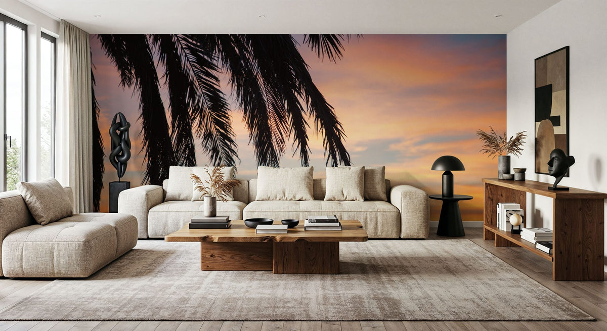 Sunset Palms I Mural Wallpaper - room preview 06