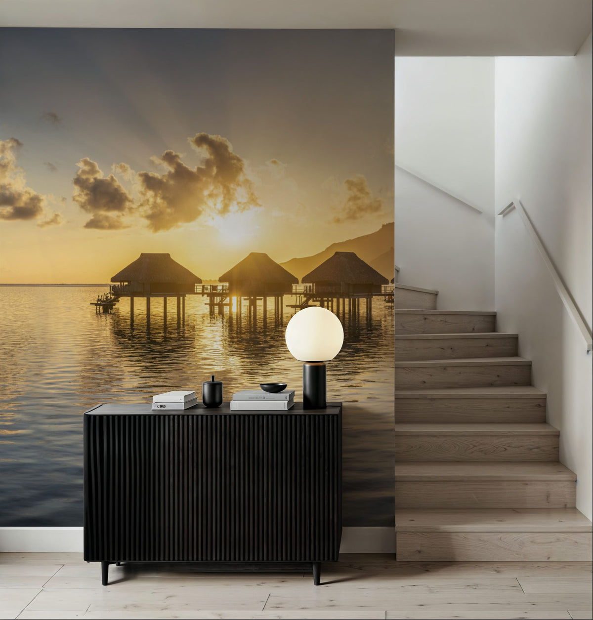Lagoon Sunrise Mural Wallpaper - room preview 06