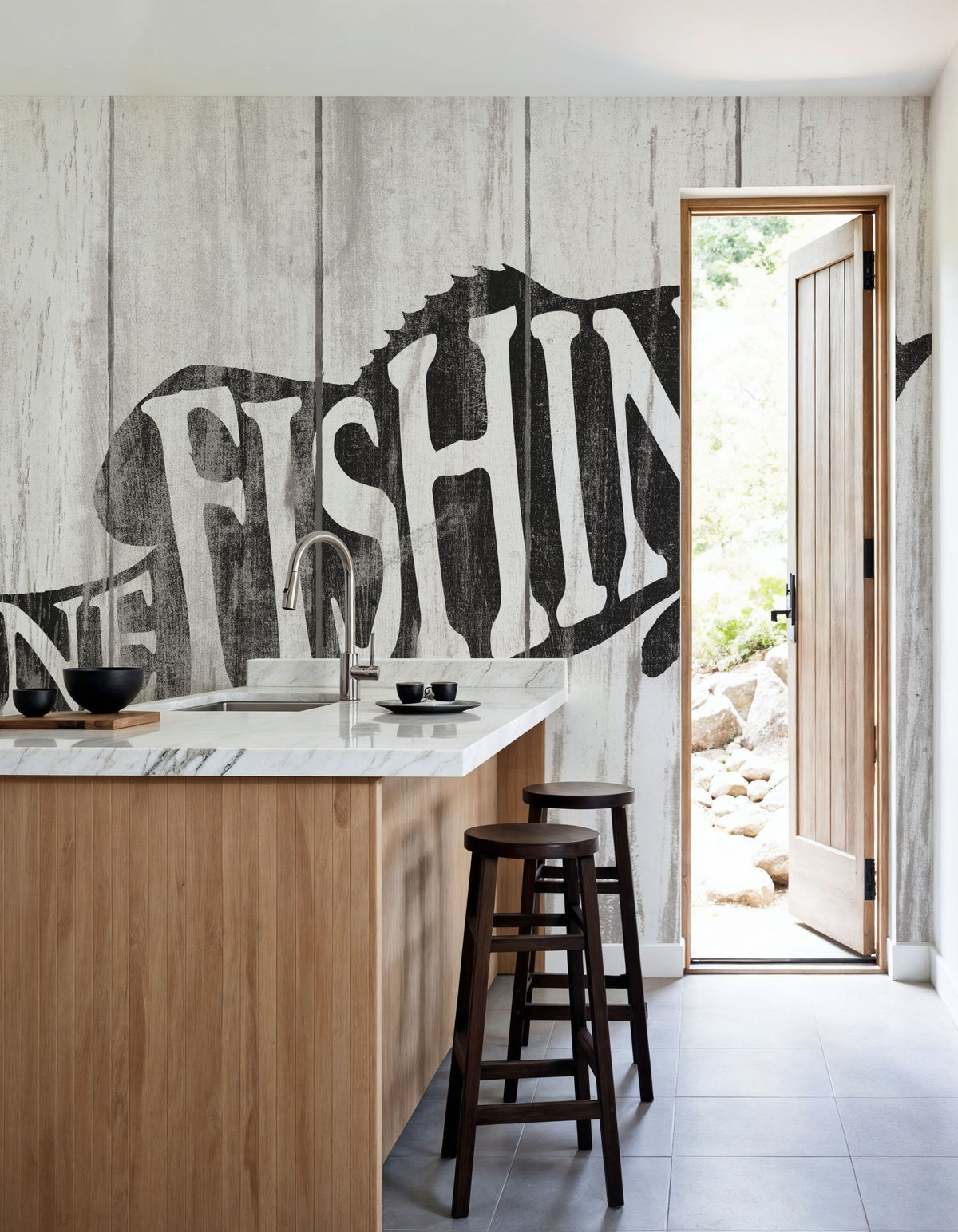 Gone Fishing Mural Wallpaper - room preview 06