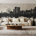 Myrtle Beach South Carolina Skyline Concrete Mural Wallpaper - room preview 06