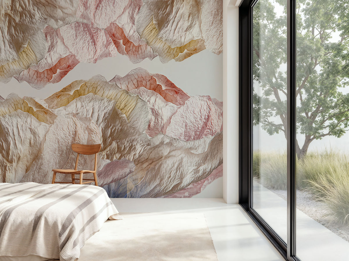 Kissing Flowers Mural Wallpaper - room preview 06