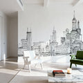 Skyline Chicago Mural Wallpaper - room preview 06