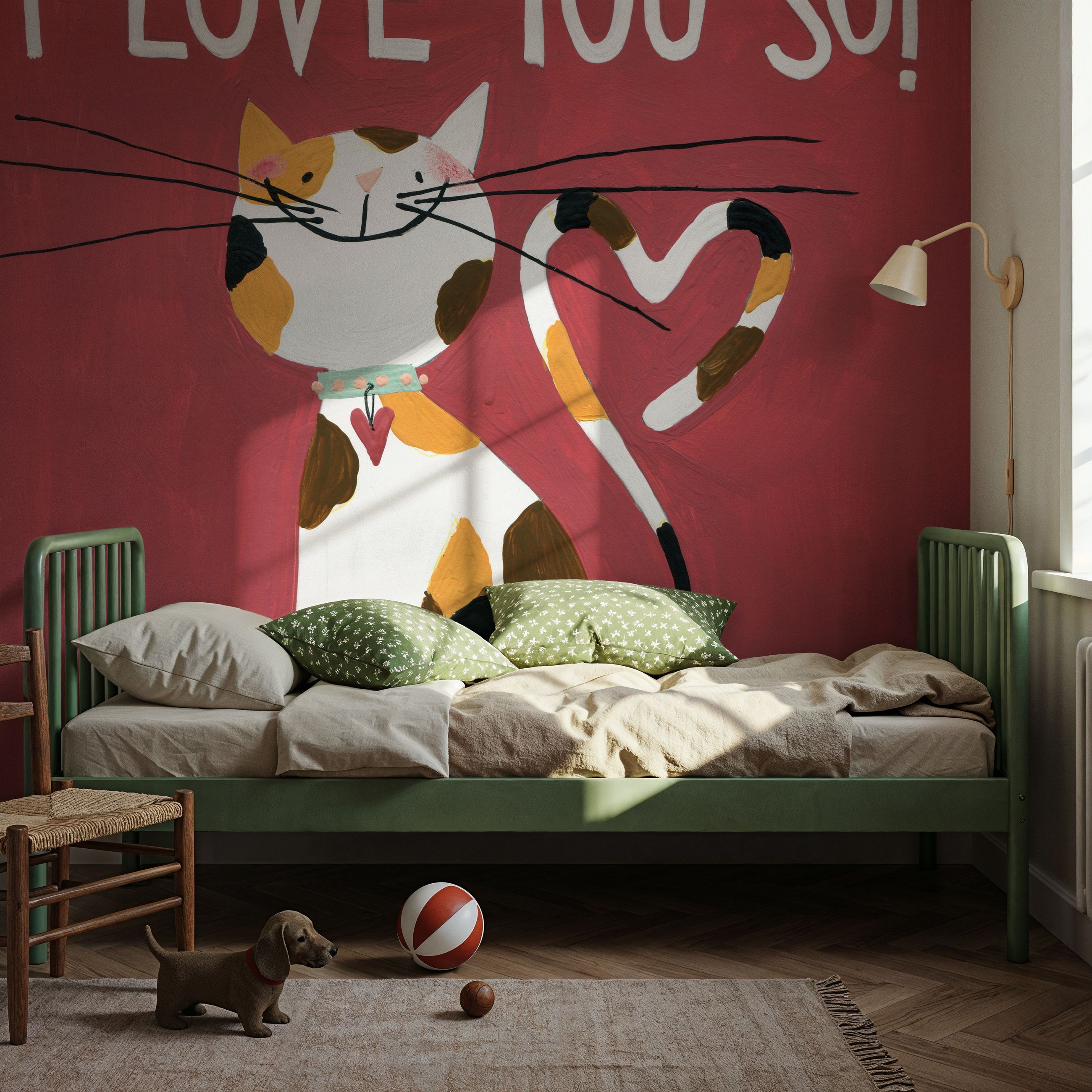Happy Cats I Love You So Mural Wallpaper