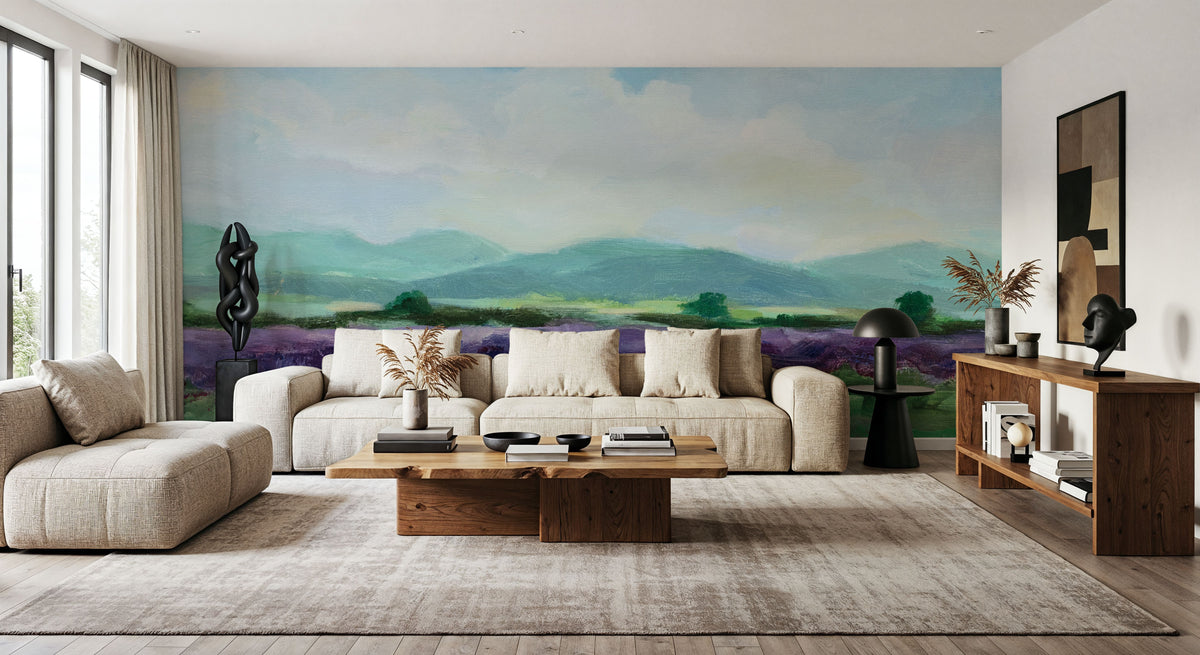 May Lavender Field I Mural Wallpaper - room preview 06