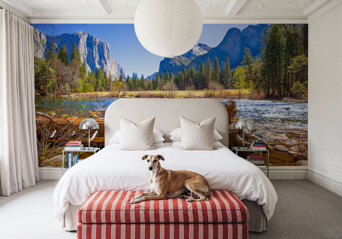 Yosemite Merced River Mural Wallpaper - room preview 06