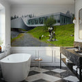 Riverside Pavilion Mural Wallpaper - room preview 06