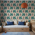 Elephant Ear Tree, Pink Mural Wallpaper - room preview 06