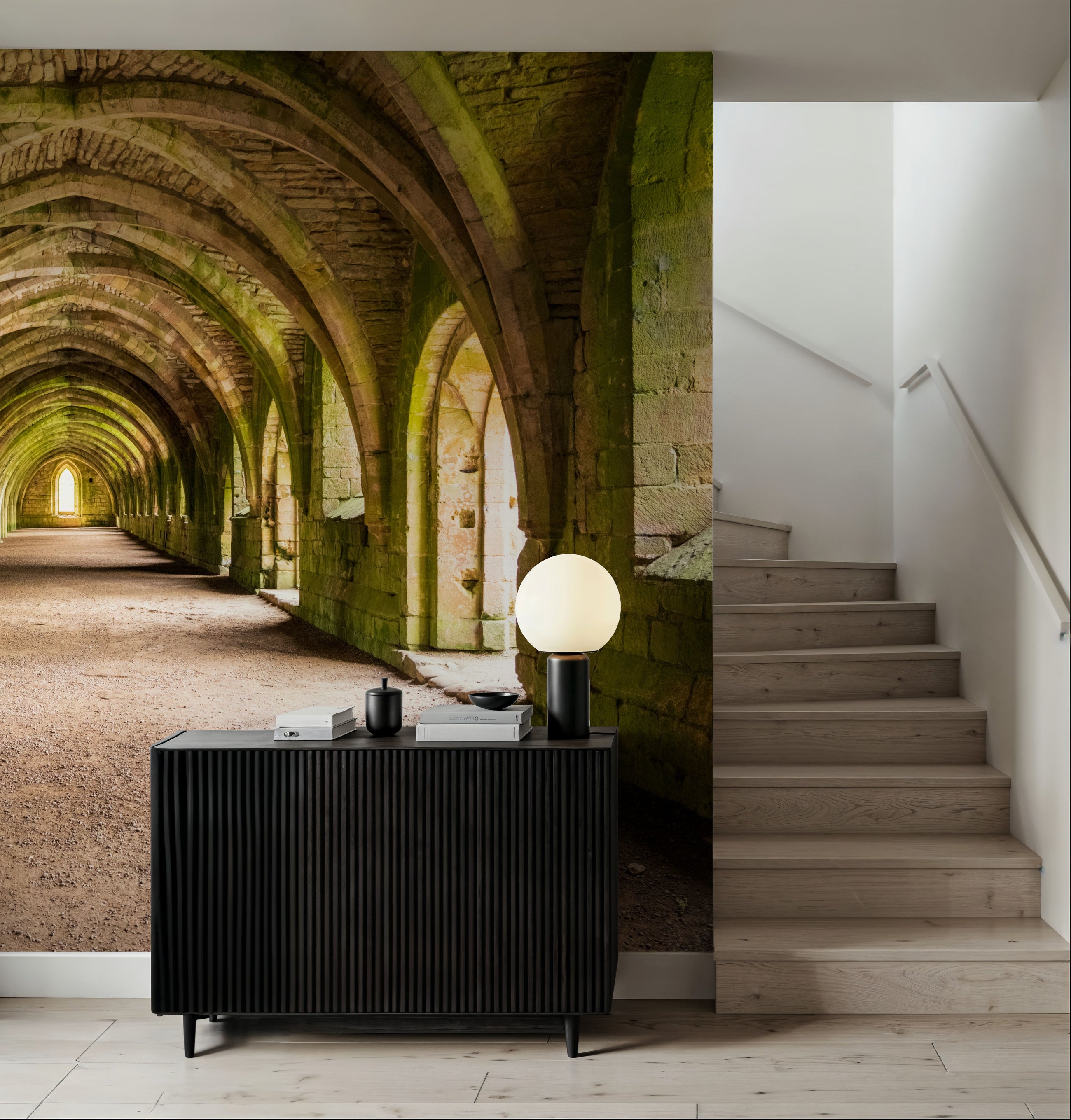 Fountains Abbey Right Mural Wallpaper