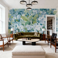 Hydrangeas in Bloom Mural Wallpaper - room preview 06